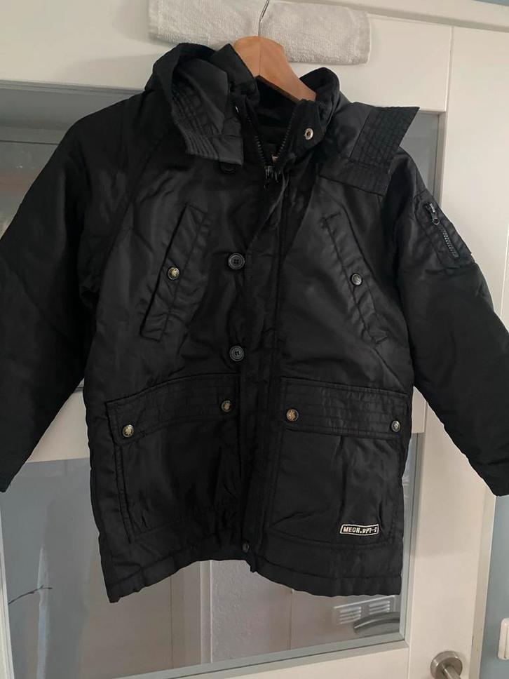 Zwarte Jas Kinderen, Kinderen en Baby's, Kinderkleding | Maat 128, Gebruikt, Jongen of Meisje, Jas, Ophalen of Verzenden