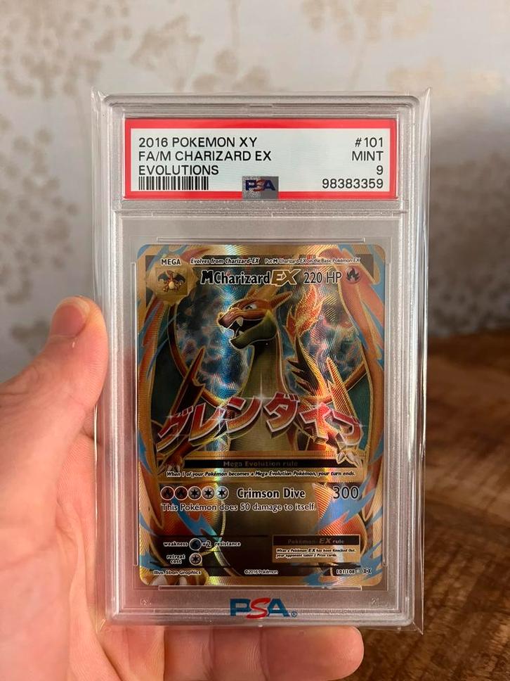 Pokemon TCG - M Charizard EX #101 PSA 9 (Evolutions), Hobby en Vrije tijd, Verzamelkaartspellen | Pokémon, Nieuw, Losse kaart