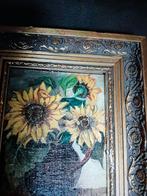 Olieverf Schilderij Zonnebloemen, Antiek en Kunst, Kunst | Schilderijen | Klassiek, Ophalen of Verzenden