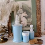 Antieke opaline glazen toilet-/ kaptafel set, Antiek en Kunst, Antiek | Glas en Kristal, Verzenden