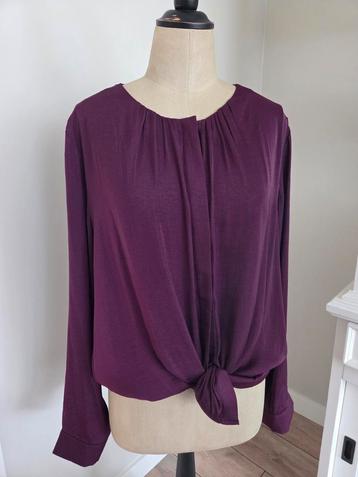 WE Bordeaux blouse maat 44 XXL SATIJN beschikbaar voor biedingen