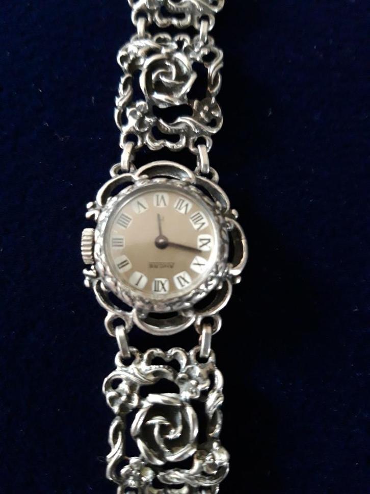 Zilveren dames  polshorloge merk Ancre, Sieraden, Tassen en Uiterlijk, Horloges | Dames, Zo goed als nieuw, Polshorloge, Overige merken
