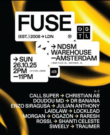 2 DGTL FUSE ADE Amsterdam 26 oktober NDSM warehouse beschikbaar voor biedingen