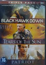 3 DVD Actie: Black hawk down + Tears of the sun +The patriot, Cd's en Dvd's, Dvd's | Actie, Boxset, Ophalen of Verzenden, Zo goed als nieuw