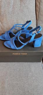 Marco Tozzi sandaaltje met hak, Ophalen of Verzenden, Zo goed als nieuw, Blauw, Sandalen of Muiltjes
