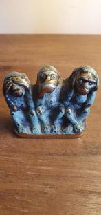 'Drie wijze apen' – messing / brons, Ophalen of Verzenden