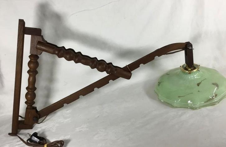 Antiek Art Deco verstelbare accordeon schaar muurlamp, Antiek en Kunst, Antiek | Lampen, Verzenden