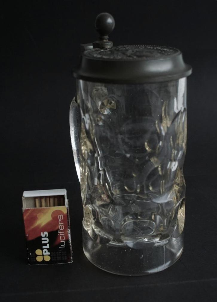 bierpul Augusteiner Bräu 0,4lt antiek 19,5cm merk onderop  A, Verzamelen, Biermerken, Gebruikt, Pul(len), Overige merken, Ophalen of Verzenden