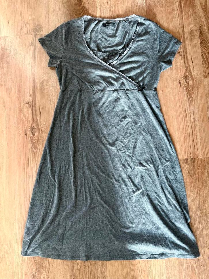 Noppies Zwangerschapsnachthemd S Grijs/Zwart, Kleding | Dames, Positiekleding, Zo goed als nieuw, Overige typen, Maat 36 (S), Grijs