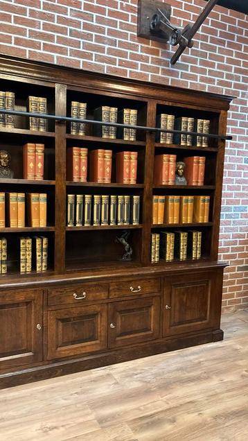 Boekenkast met Ladder eikenhout - afbeelding 4