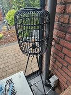 Mooie zwarte rotan stalamp, Ophalen, Zo goed als nieuw, Minder dan 100 cm