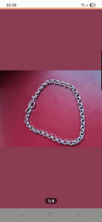 Zilverkleurige ketting M.K.M design- 46 cm beschikbaar voor biedingen