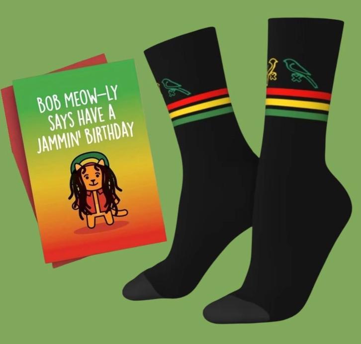 BOB MARLEY SOKKEN  + VERJAARDAGS KAART BOB MARLEY, Kleding | Heren, Sokken en Kousen, Nieuw, Ophalen of Verzenden