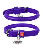 WAUDOG Glamour Rolled Halsband Leer Paars XS 20-25 cm KOOPJE, Ophalen of Verzenden, Handgemaakt, Nieuw