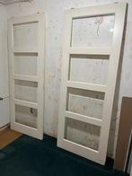 Schuifdeuren met facetglas, Doe-het-zelf en Verbouw, Deuren en Horren, Ophalen, Gebruikt, 80 tot 100 cm, 215 cm of meer
