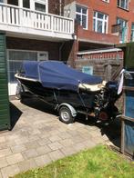 Sloep met trailer en 15 pk motor, Watersport en Boten, 10 tot 30 pk, Ophalen of Verzenden, Zo goed als nieuw, Snelvarend