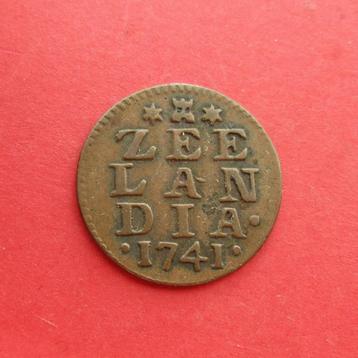 Duit Zeeland 1741 Zeelandia Luctor et Emergo Middelburg beschikbaar voor biedingen