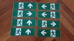 8 stickers: pictogramstickers vluchtroute noodverlichting, Ophalen of Verzenden, Nieuw, Meerdere stickers