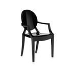 Louis Ghost chair zwart Kartell Philip Starck design stoel, Ophalen, Zo goed als nieuw, Zwart, Eén