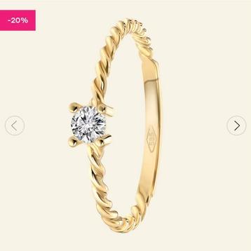 14 karaat gouden ring van Lucardi | Nieuw | Maat 15-16 |€280 beschikbaar voor biedingen