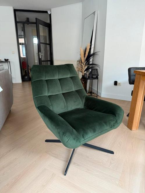 Draaifauteuil donkergroen, Huis en Inrichting, Stoelen, Zo goed als nieuw, Eén, Ophalen