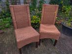 Gratis ophalen twee rotan stoelen, Huis en Inrichting, Stoelen, Ophalen, Zo goed als nieuw, Bruin, Twee