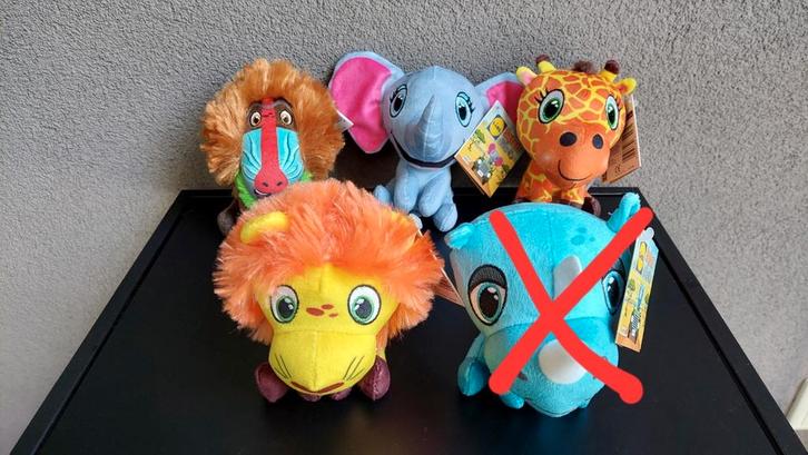 4x Lidl Safari Mini 2024 NIEUW Olifant Mandril Giraf Leeuw, Verzamelen, Supermarktacties, Lidl, Ophalen of Verzenden
