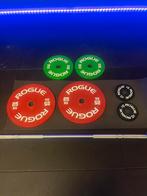 Powerlifting barbell including rogue fitness kg plates, Ophalen, Zo goed als nieuw