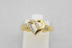14 karaat gouden ring met Diamanten 1409-G, Eu, Gebruikt, Eu, Ophalen of Verzenden