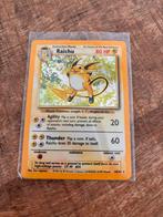Pokemon raichu base set holo 14/102, Hobby en Vrije tijd, Ophalen of Verzenden, Zo goed als nieuw, Losse kaart
