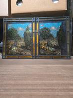 2 glas in lood plaatjes van een schaapsherder., Doe-het-zelf en Verbouw, Glas en Ramen, Minder dan 80 cm, Nieuw, Ophalen of Verzenden