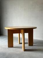 Vintage Massieve beuken minimalistische ronde eettafel, Ophalen, Zo goed als nieuw, Rond, 100 tot 150 cm