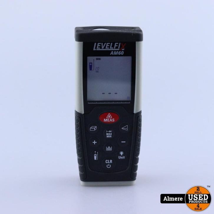 Levelfix 545721 AM60 Afstandmeter 60 meter, Doe-het-zelf en Verbouw, Meetapparatuur, Zo goed als nieuw