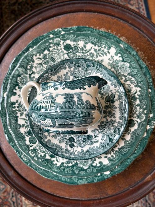 Antiek Engels servies Royal Worcester Avon Scenes, Antiek en Kunst, Antiek | Servies compleet, Ophalen of Verzenden