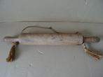 Curiosa antieke houten deegroller voor aan de wand 55cm 1920, Antiek en Kunst, Ophalen of Verzenden