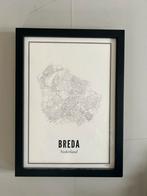Wijck Breda Kaart Print met Lijst, Huis en Inrichting, Ophalen, Zo goed als nieuw, Print, Minder dan 50 cm