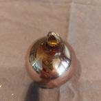 B1055 oude kerstbal Ajeko rond lila glazen oogje 6 cm, Diversen, Kerst, Ophalen of Verzenden, Gebruikt