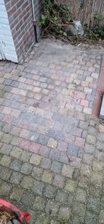 GRATIS 10x10 kopstones tuintegels tuin terrastegels, Tuin en Terras, Tegels en Klinkers, Ophalen, Gebruikt, 10 m² of meer, Beton