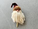 Vintage kerstman op stok > handpop speelgoed, Diversen, Kerst, Ophalen of Verzenden, Zo goed als nieuw