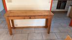 Eikenhouten Sidetable en Salontafel, Ophalen, Gebruikt, 100 tot 150 cm, Eikenhout