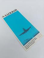 Vintage folder met vluchtgegevens van Luxair, 1977, Ophalen of Verzenden, Zo goed als nieuw, Overige typen