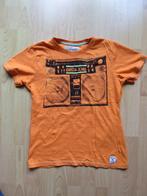 Mooi oranje shirt met print van cassette deck, mt 164-170 M, Gebruikt, Verzenden, Garcia Jeans, Shirt of Longsleeve