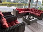 Luxe Loungeset, Ophalen, Zo goed als nieuw, Wicker, Hocker