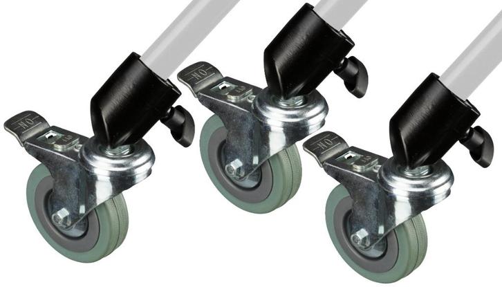 BRESSER BR-W22 Wielenset -3 stuks- voor lampstatief, Audio, Tv en Foto, Fotografie | Fotostudio en Toebehoren, Zo goed als nieuw