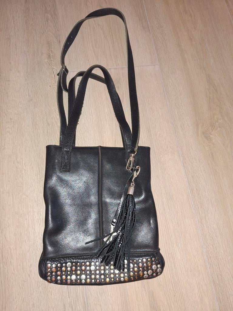 X Works Zwarte Tas, Sieraden, Tassen en Uiterlijk, Tassen | Damestassen, Ophalen of Verzenden, Gebruikt, Zwart, Handtas