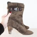 Prachtige Suede Hugo Boss Laarsjes -s28 (Maat 36) € 60,-, Bruin, Lage of Enkellaarzen, Ophalen of Verzenden, Zo goed als nieuw