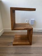Teakhouten Bijzettafel/Nachtkastje, Huis en Inrichting, Tafels | Bijzettafels, 45 tot 60 cm, Minder dan 55 cm, Gebruikt, Ophalen of Verzenden
