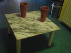 salontafel met natuurstenen blad. 70 x 70 x 40 (EENMALIG), Ophalen, Overige materialen, Gebruikt, 50 tot 100 cm