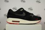 Nike Air Max 1 Bred Mini Swoosh - 42, Kleding | Heren, Schoenen, -, Verzenden, Zwart, -