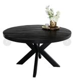 Tafelblad Mangohout 130cm Rond., 100 tot 150 cm, Rond, Ophalen of Verzenden, Zo goed als nieuw
